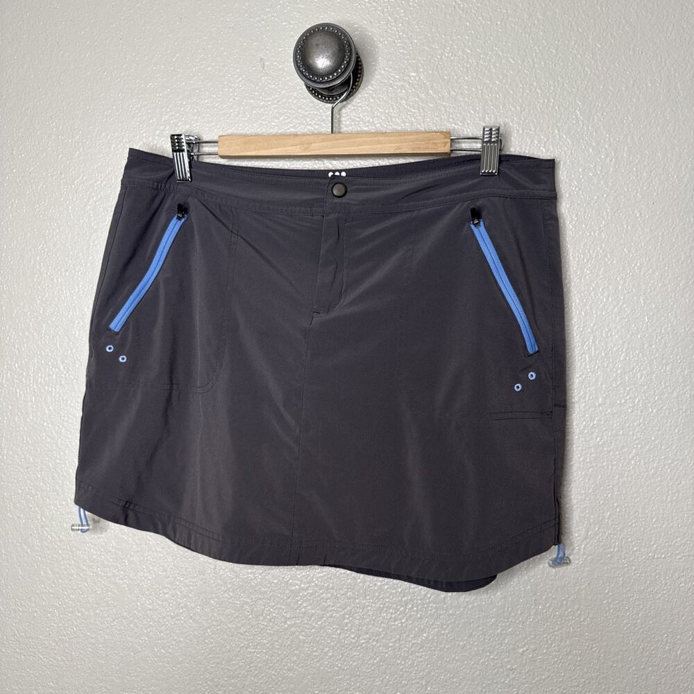 Title Nine Womens 12 Gray Nimblene Sport Skirt Golf Lightweight Zip Pockets